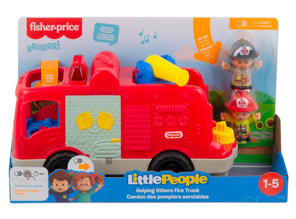 FISHER-PRICE - LITTLE PEOPLE - HELPFUL HEROES FIRETRUCK BILINGUAL VERSION