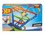 HOT WHEELS - PISTE DE COURSE EN SPIRALE AVEC BOOSTER MOTORISÉ VITESSE SPIRALE CRASH