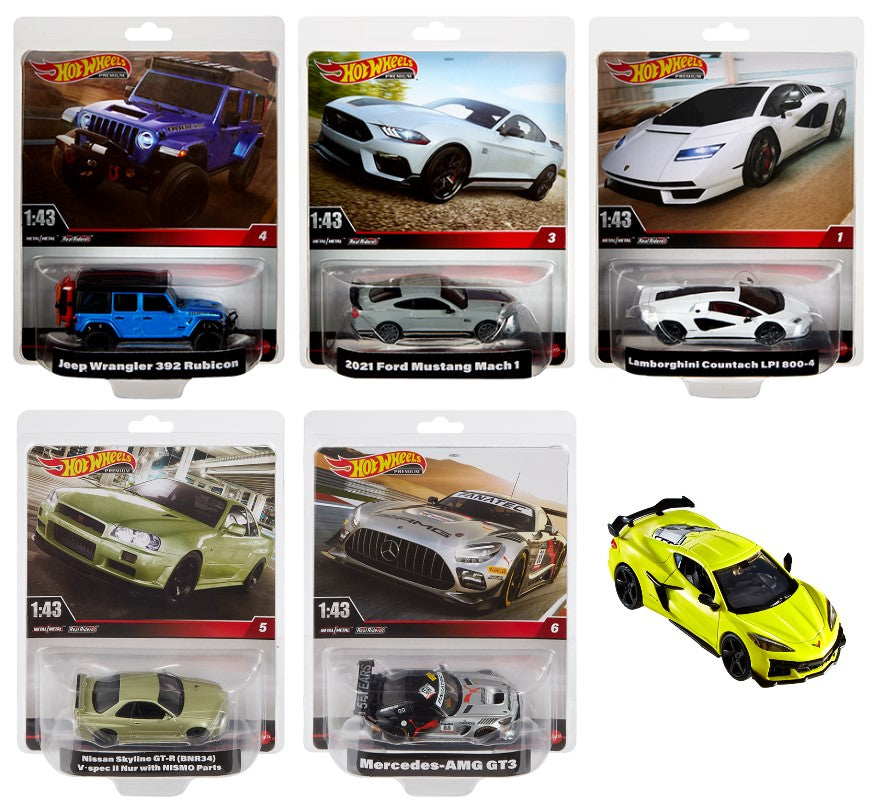 HOT WHEELS PREMIUM - 1:43 CAR ASST