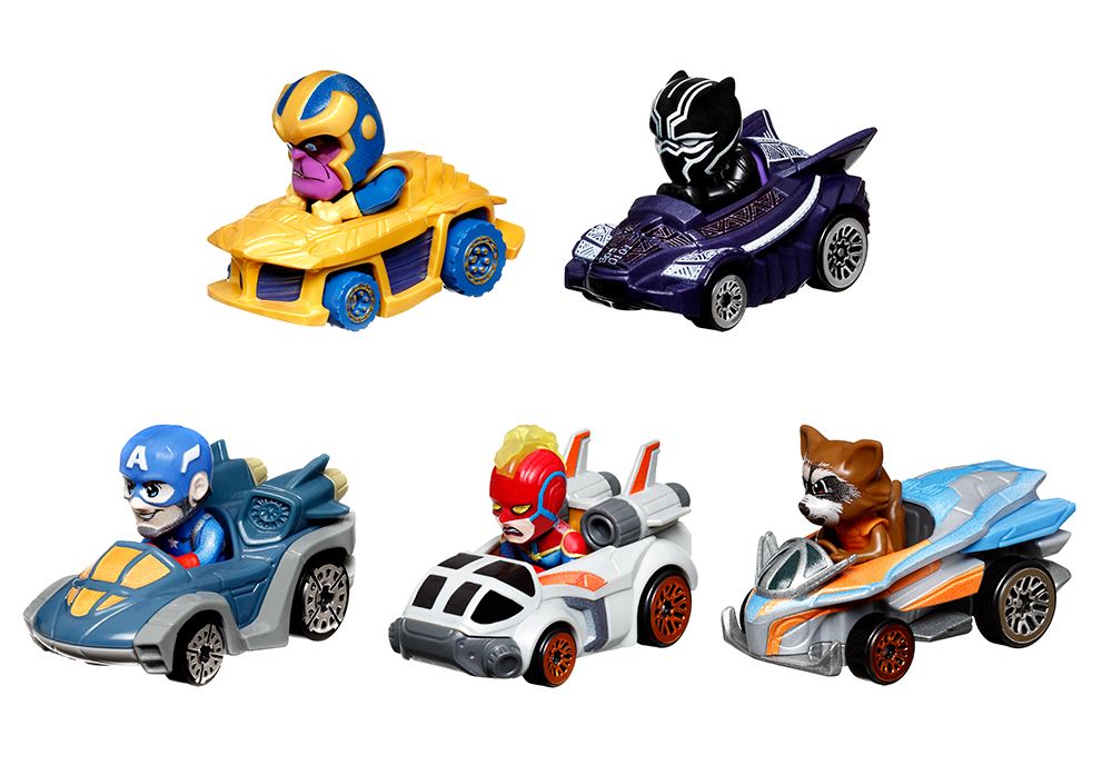 HOT WHEELS - RACERVERSE - 5 VOITURES MARVEL