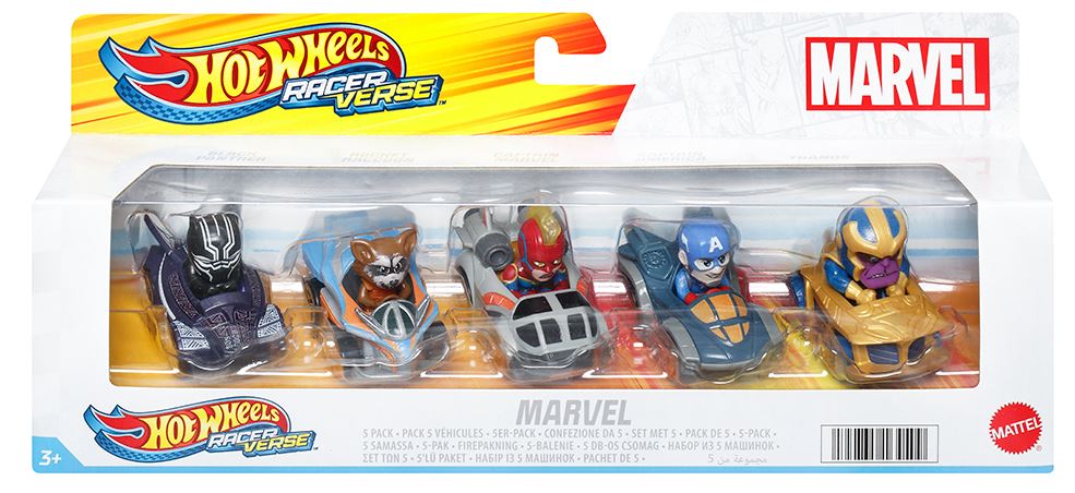 HOT WHEELS - RACERVERSE - 5 VOITURES MARVEL