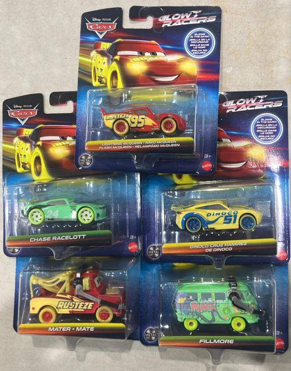 LES BAGNOLES - NIGHT RACING (GLOW-IN-THE-DARK) ASST
