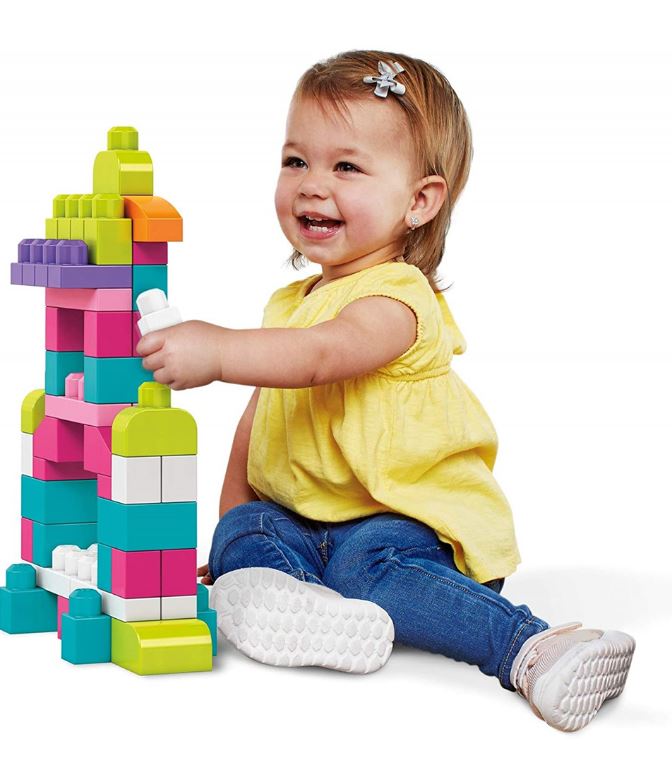 MEGA BLOKS - SAC DE BLOCS GÉANTS 80 PIÈCES ASSORTIS