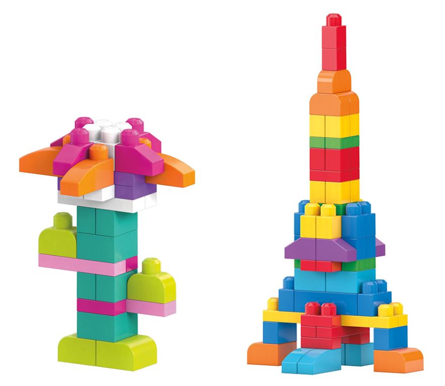 MEGA BLOKS - SAC DE BLOCS GÉANTS 80 PIÈCES ASSORTIS