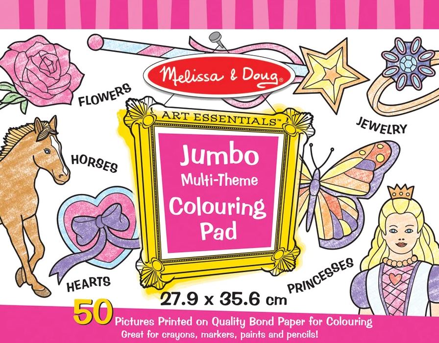 MELISSA AND DOUG - BLOC À COLORIER JUMBO - ROSE