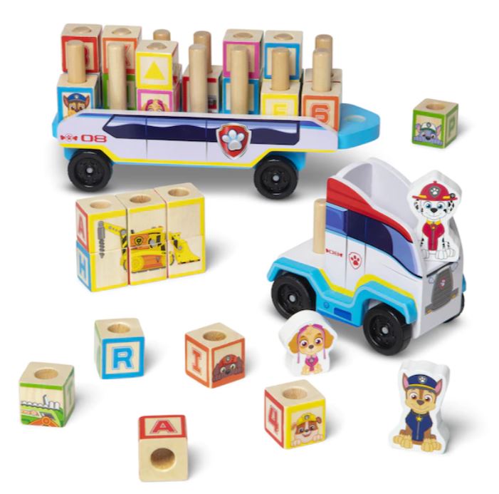 MELISSA AND DOUG - PAW PATROL ABC WOODEN BLOCK TRUCK