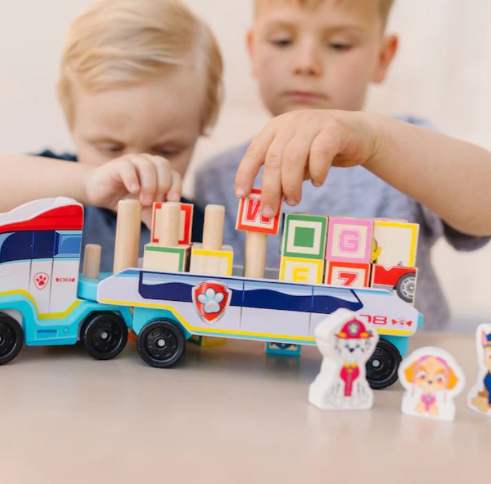 MELISSA AND DOUG - PAW PATROL ABC WOODEN BLOCK TRUCK