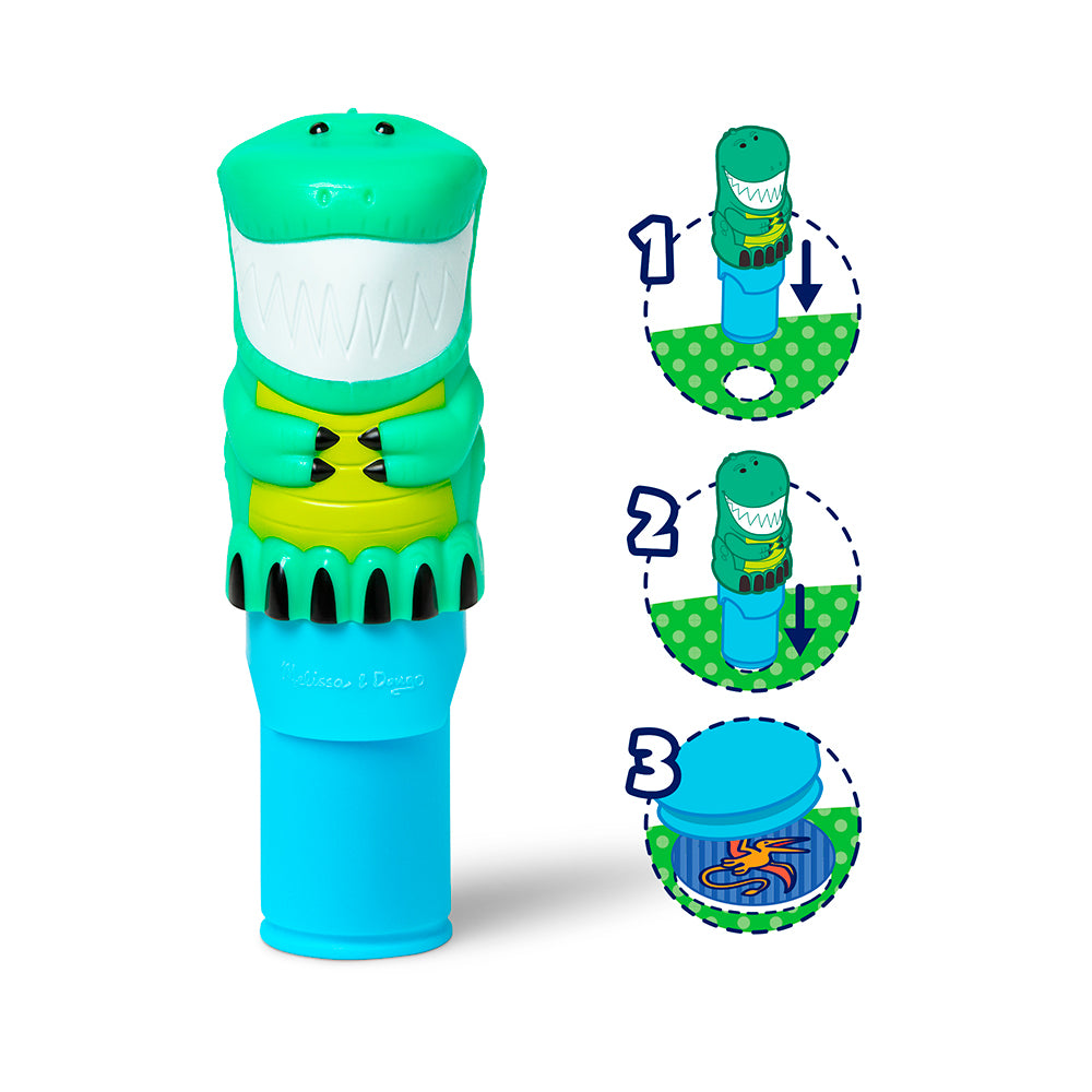 MELISSA AND DOUG - STICKER WOW! - STICKER STAMPER AND ACTIVITY PAD - DINOSAUR