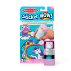 MELISSA AND DOUG - STICKER WOW! - BLOC D'ACTIVITÉS ET ESTAMPEUSE À AUTOCOLLANTS - LICORNE