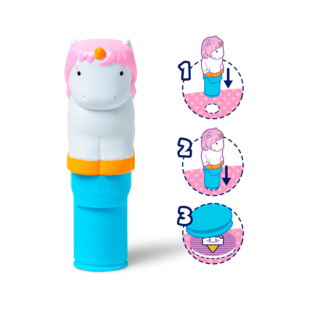 MELISSA AND DOUG - STICKER WOW! - BLOC D'ACTIVITÉS ET ESTAMPEUSE À AUTOCOLLANTS - LICORNE
