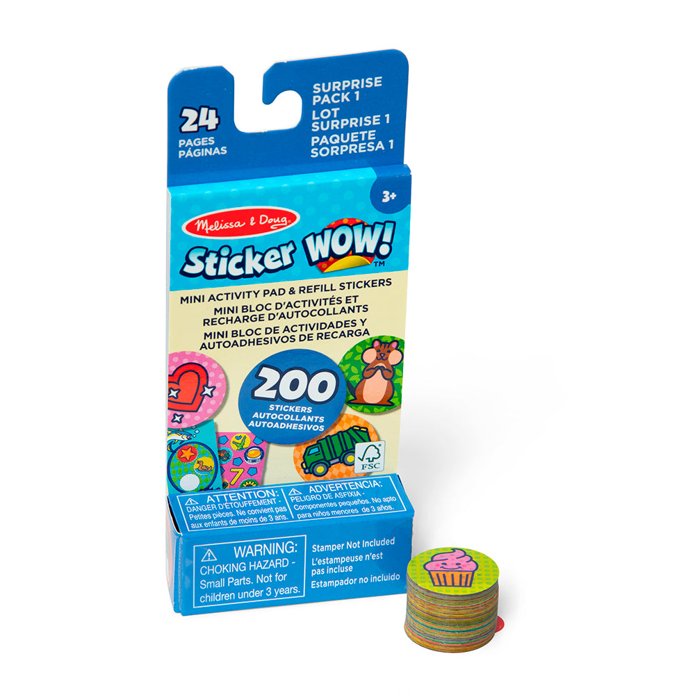 MELISSA AND DOUG - STICKER WOW! - MINI ACTIVITY PAD AND STICKER REFILL - SURPRISE PACK