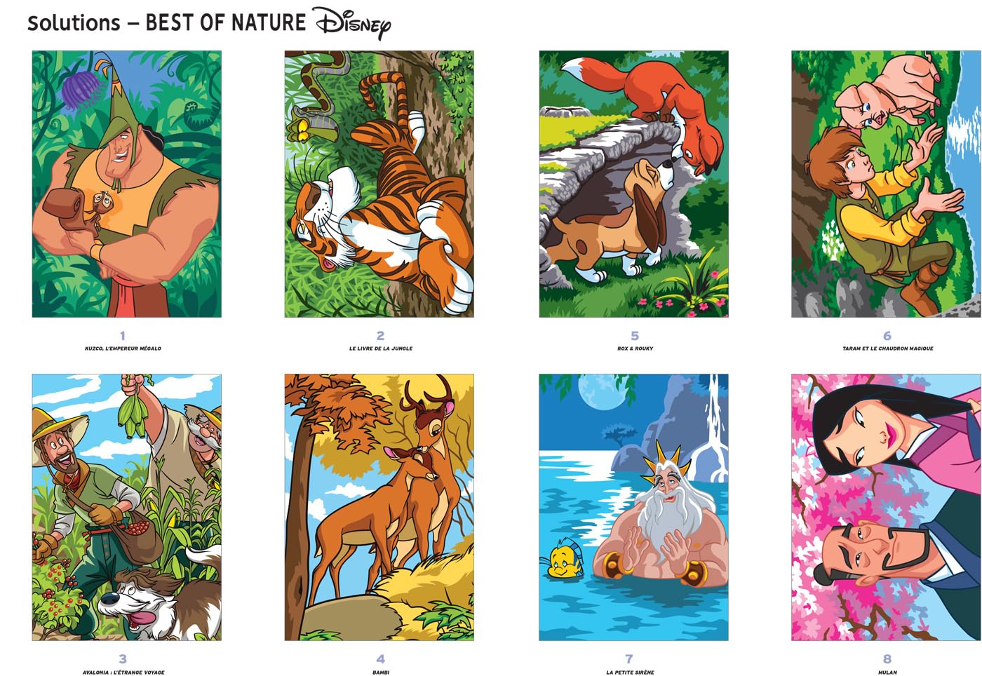 DISNEY MYSTERY COLORING - BEST OF NATURE (COLOR BY NUMBER BOOK)