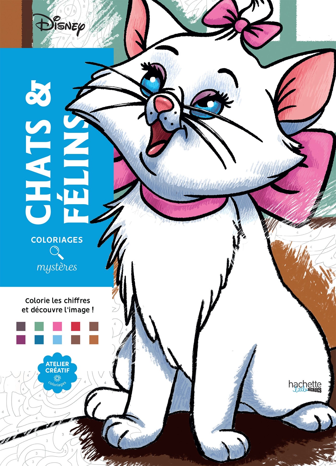 DISNEY MYSTERY COLORING BOOKS - CATS AND FELINES (COLOR BY NUMBER BOOK)