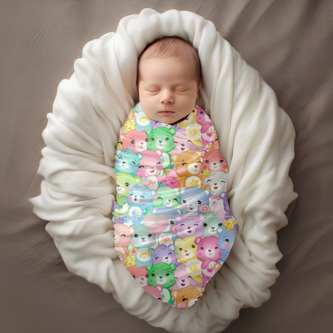 MINI COOKIE - CLASSIC COLORED TEDDY BEAR MUSLIN (BLANKET)