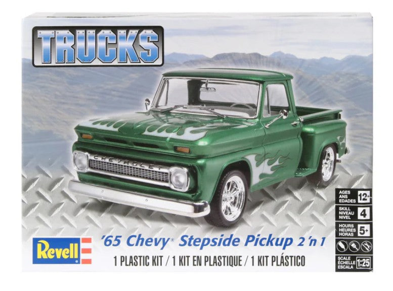 SNAPTITE MODEL KIT - 1965 CHEVY STEPSIDE PICK-UP 2 'N 1 1/25 SCALE LEVEL 4