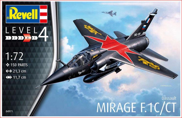 MODÈLE À COLLER - MIRAGE F-1C 1/72 NIVEAU #4 (#REV04971 VALLEY)