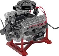 MODEL KIT - REVELL US MODEL 8883 TRANSPARENT V8 ENGINE 1/4 SCALE LEVEL #3