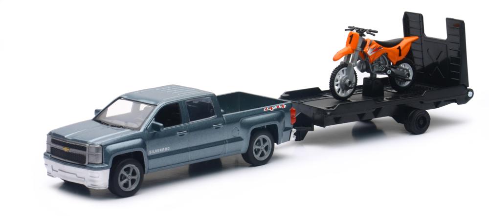 NEW-RAY - 1:43 CHEVROLET PICK-UP WITH MOTOCROSS