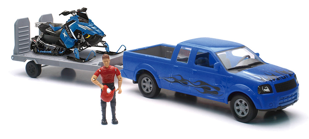 NEW-RAY - CAMIONNETTE AVEC MOTONEIGE POLARIS