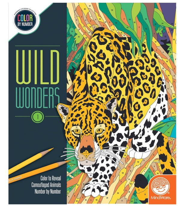 COLORING BOOK BY NUMBERS - WILD WONDERS BOOK 1