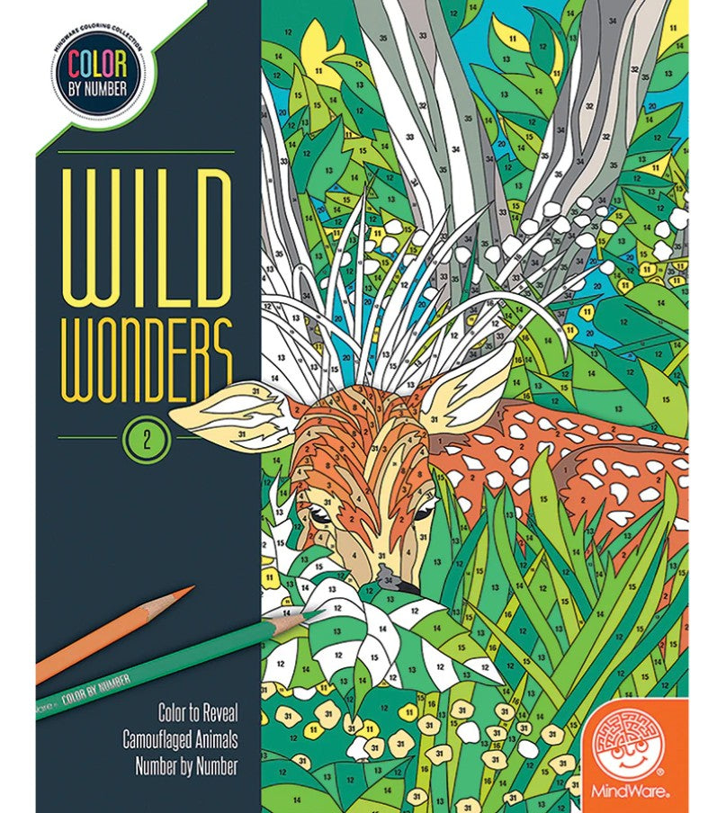 COLOR BY NUMBER BOOK - WILD WONDERS BOOK 2