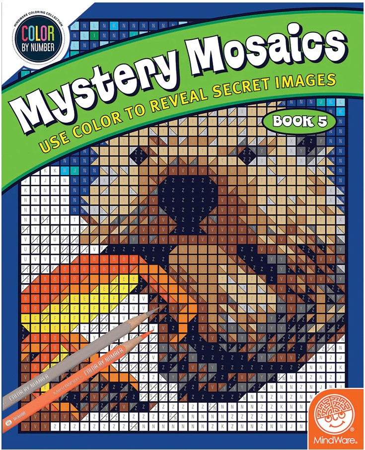 ADULT COLORING BOOK - MYSTERY COLORING - MYSTERY MOSAICS - VOLUME 5 (ENGLISH)
