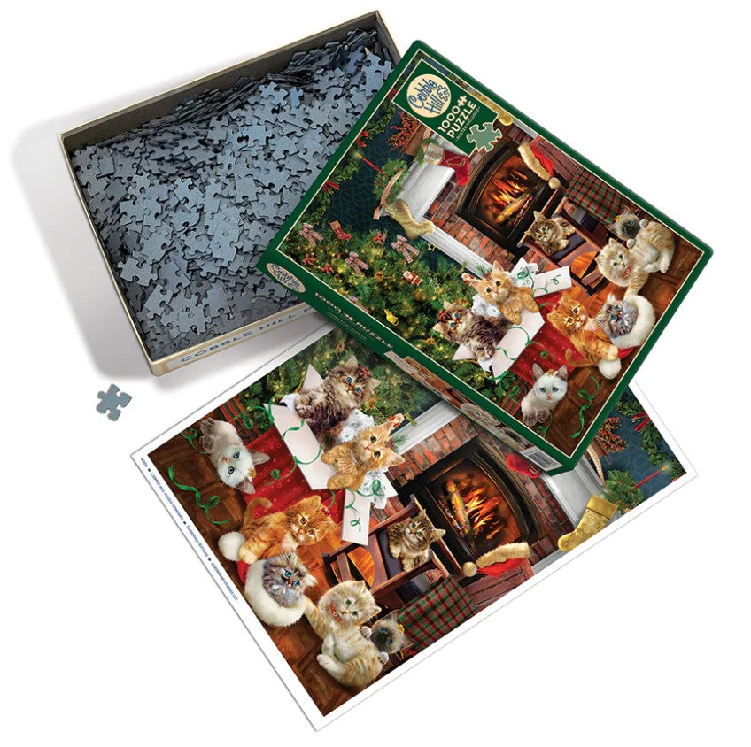 COBBLE HILL JIGSAW PUZZLE 1000 PIECES - CHRISTMAS KITTENS