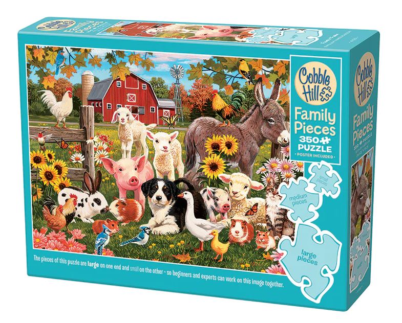 COBBLE HILL CASSE-TÊTE 350 PIÈCES - ANIMAUX DE LA FERME (CASSE-TÊTE FAMILIAL) #47037
