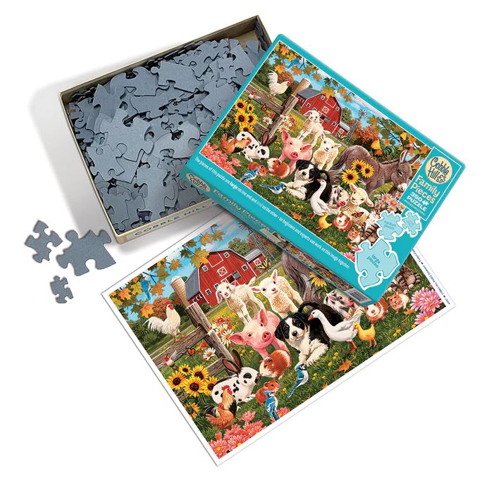 COBBLE HILL CASSE-TÊTE 350 PIÈCES - ANIMAUX DE LA FERME (CASSE-TÊTE FAMILIAL) #47037