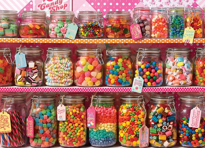 COBBLE HILL PUZZLE 350 PIECES - CANDY JARS (FAMILY PUZZLE) #47010