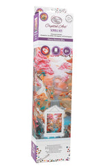 CRYSTAL ART - JAPANESE LANDSCAPE CHERRY BLOSSOMS 35CM X 45CM - DIAMOND DOTZ (SCROLL KIT)