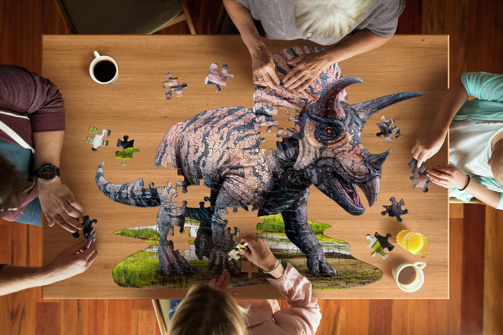 MADD CAPP SHAPED PUZZLE 100 PIECES - TRICERATOPS