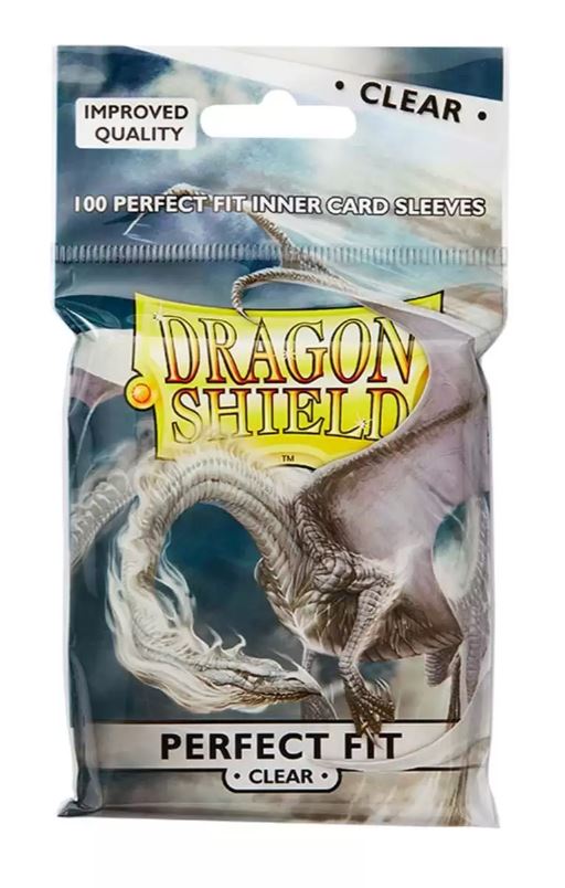 DRAGON SHIELD PERFECT FIT CLEAR CARD SLEEVES (100 PACK)