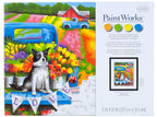 PAINT BY NUMBER 14 X 11 - FLOWER POWER DOG
