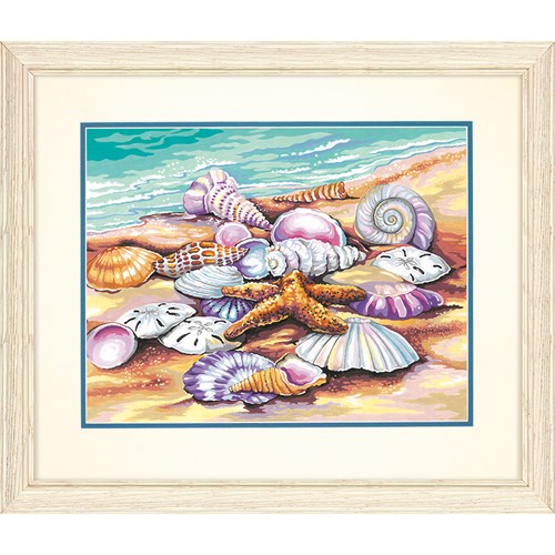 PEINTURE À NUMÉROS 14X11 -COQUILLAGES (GRANDE)