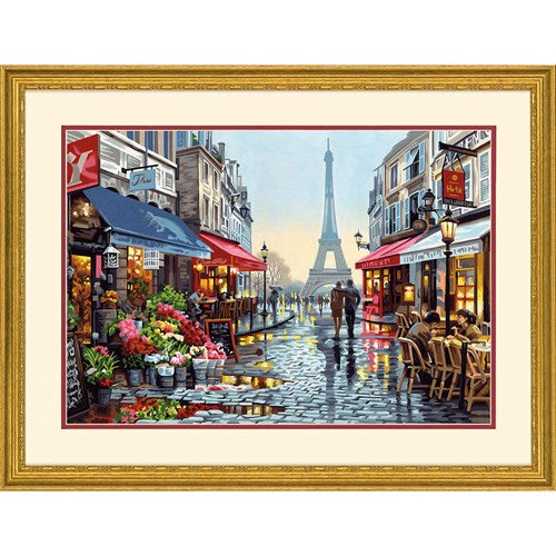 PEINTURE À NUMÉROS BOUTIQUE DE FLEURS À PARIS 20X14