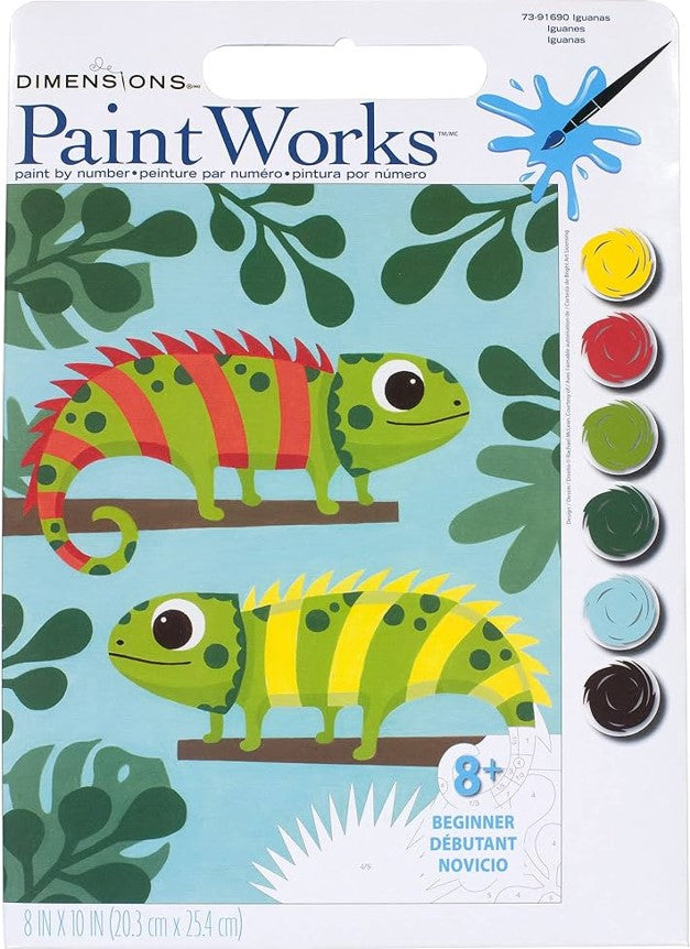 PAINT BY NUMBERS JUNIOR - IGUANAS 8 X 10