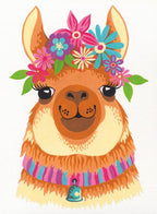 PAINT BY NUMBERS - FLORAL LLAMA 8 X 10