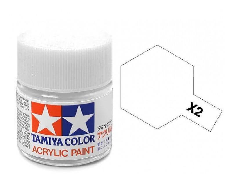 PEINTURE TAMIYA BLANCHE ACRYLIC X2