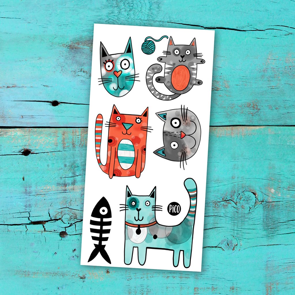 PICO TATOO - BIBI LE CHAT GRIS