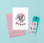 PICO TATTOO - WISH CARD - THE CAT IN LOVE