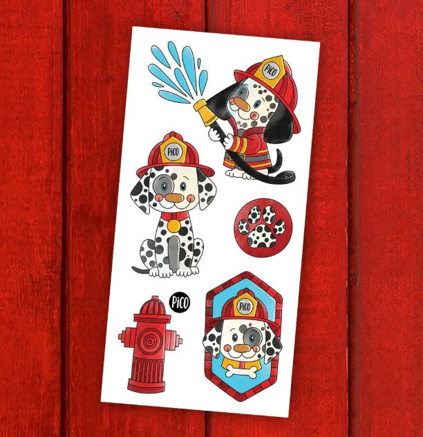 PICO TATTOO - PICO THE FIREFIGHTER DOG