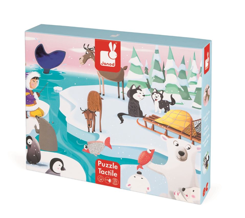 *26 JANOD CASSE-TÊTE 20 PIÈCES TACTILE - LA VIE SUR LA BANQUISE #J02773