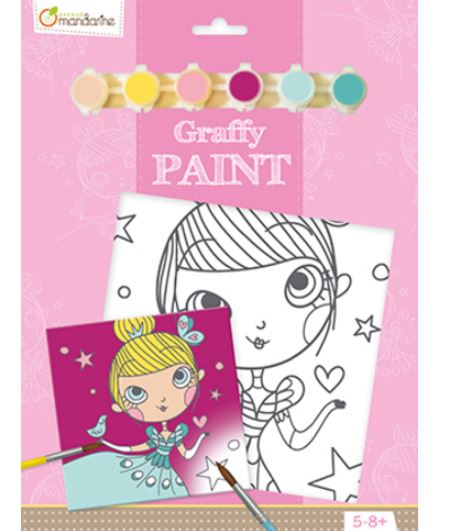 AVENUE MANDARINE - GRAFFY PAINT - PRINCESS PAINTING DESIGN 20CM X 20CM