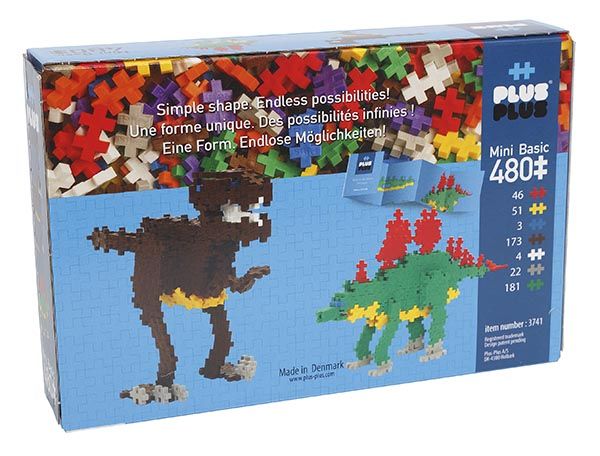 BLOCS PLUS-PLUS - DINOSAURES 480 PIÈCES
