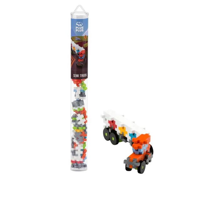 PLUS-PLUS BLOCKS IN TUBE - TRUCK 70 PIECES