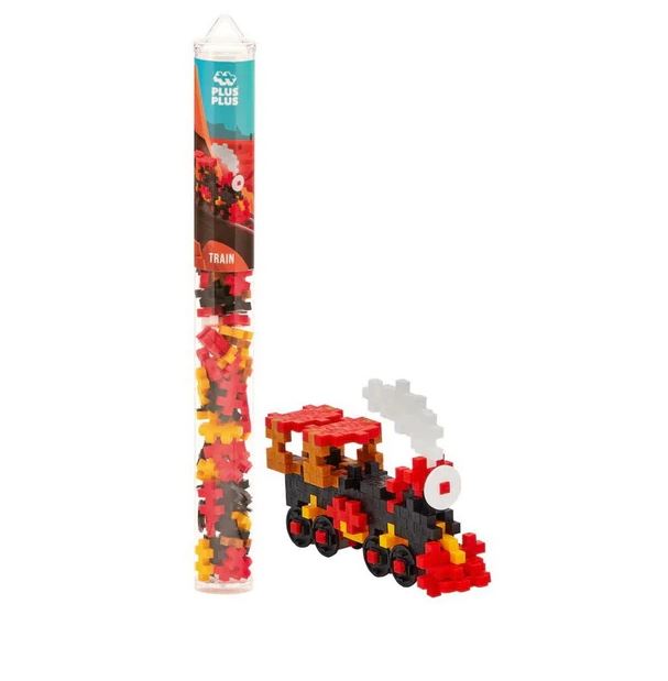 BLOCS PLUS-PLUS EN TUBE - TRAIN 70 PIÈCES