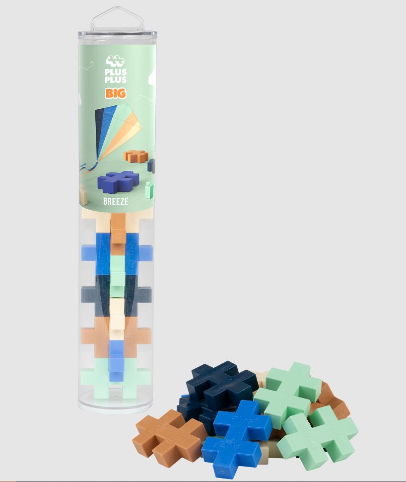 PLUS-PLUS BLOCKS - BIG BREEZE TUBE - 15 PIECES