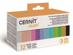 CERNIT - POLYMER CLAY PASTEL ASSORTMENTS OF 12 COLORS (12 MINI BLOCKS OF 25G EACH)
