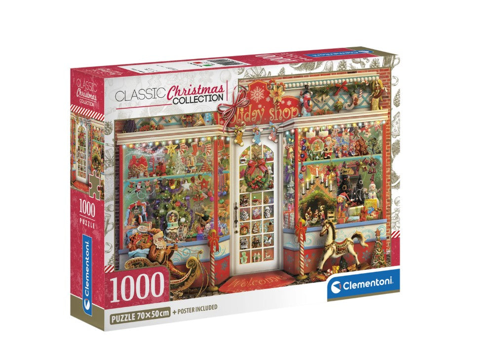 CLEMENTONI CASSE-TÊTE 1000 PIÈCES - BOUTIQUE DES FÊTES #39997 (NOËL)